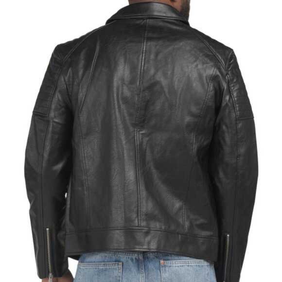NEW BAGATELLE Faux Leather Motorcycle Jacket in black for men 925 4m2 - Picture 2 of 4